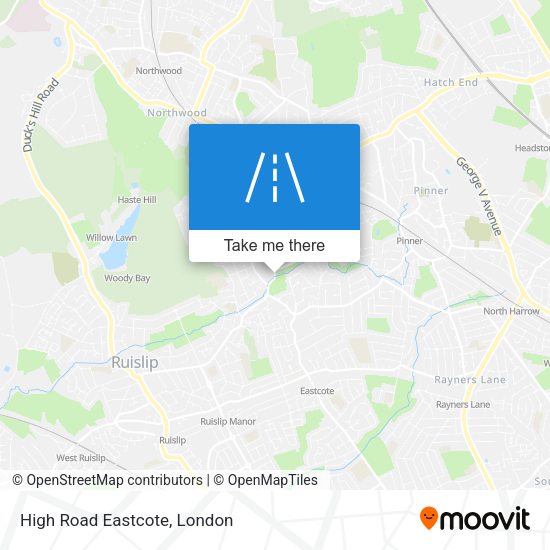 High Road Eastcote map