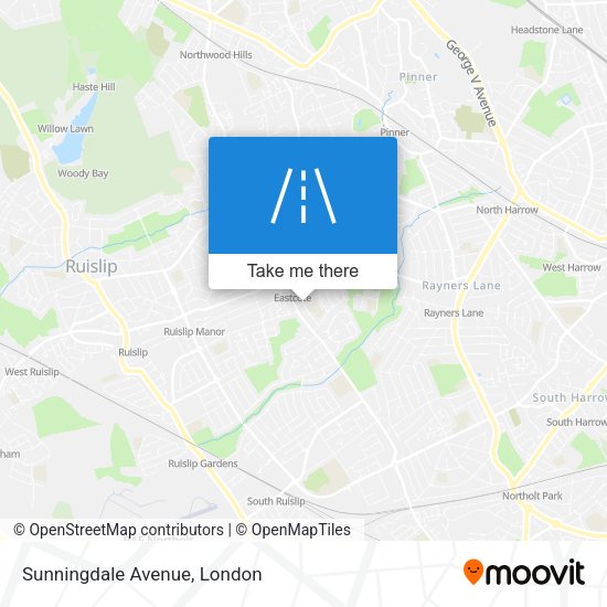 Sunningdale Avenue map