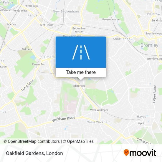 Oakfield Gardens map