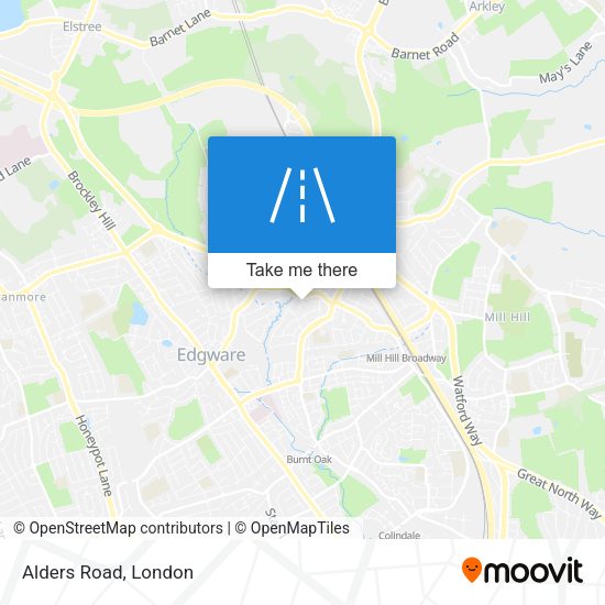 Alders Road map