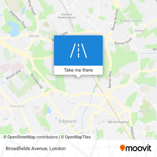 Broadfields Avenue map