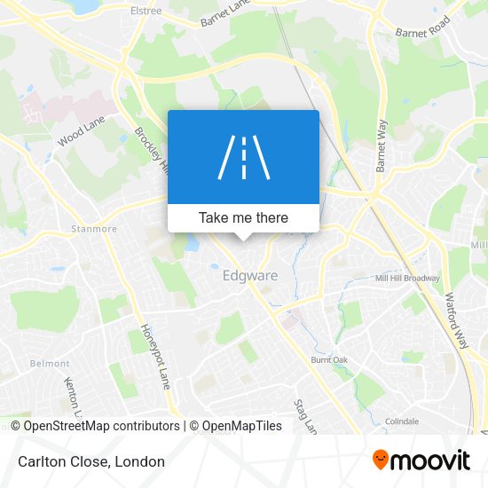 Carlton Close map