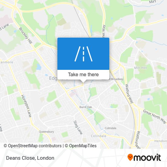 Deans Close map