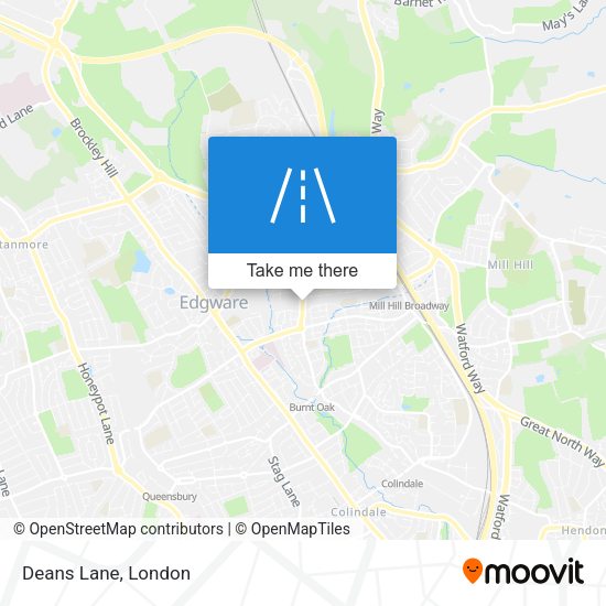 Deans Lane map