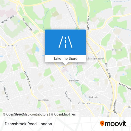 Deansbrook Road map