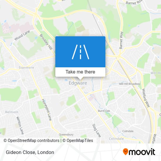 Gideon Close map