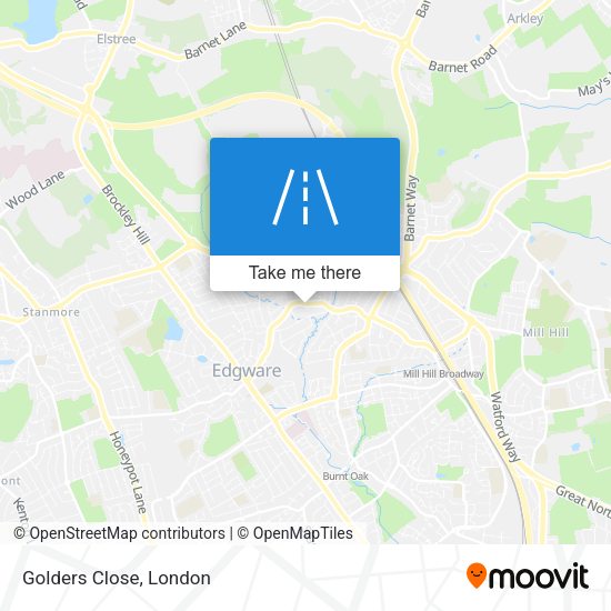 Golders Close map