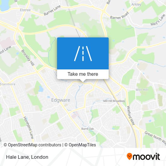 Hale Lane map