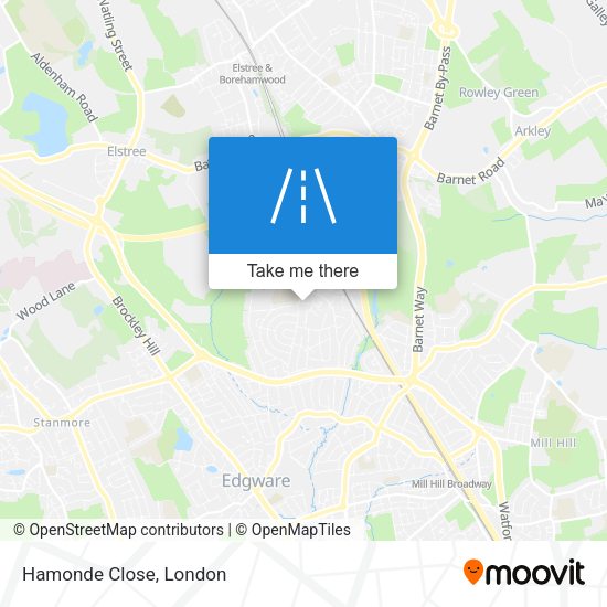 Hamonde Close map