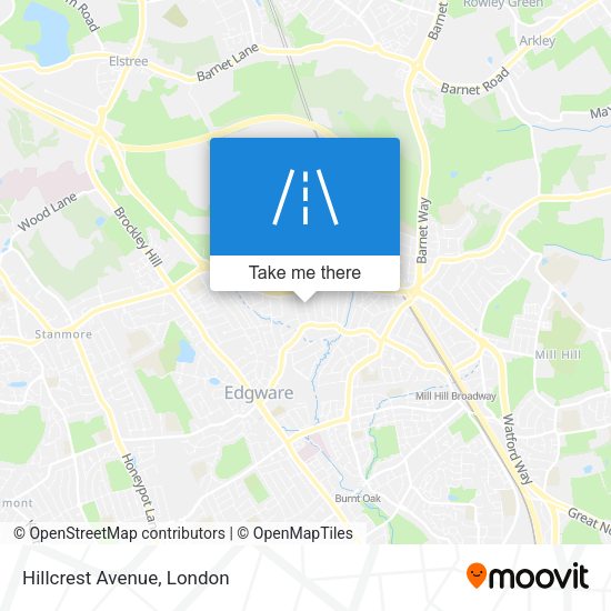 Hillcrest Avenue map