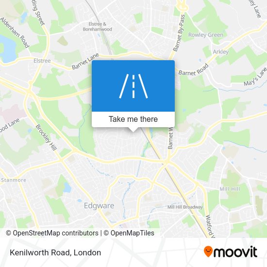Kenilworth Road map