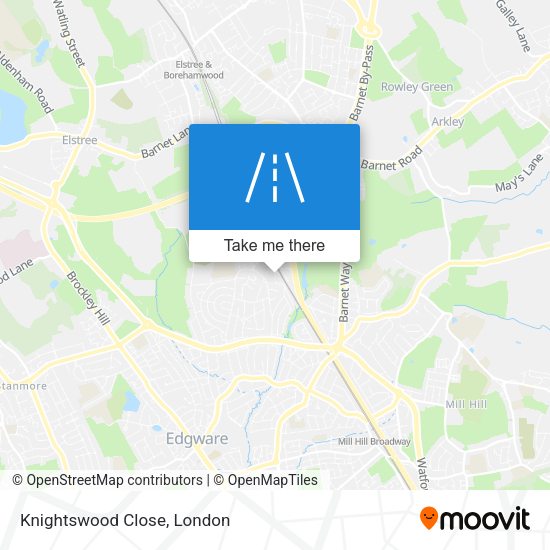 Knightswood Close map