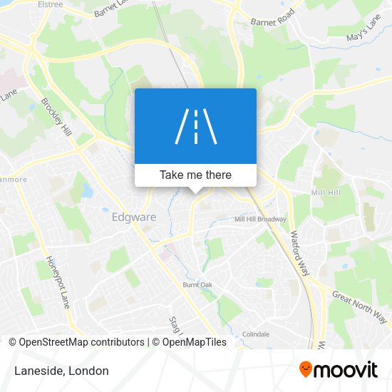 Laneside map