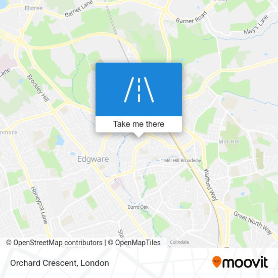 Orchard Crescent map