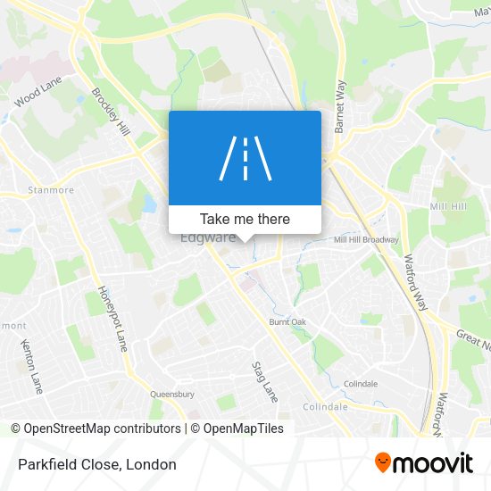 Parkfield Close map