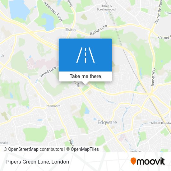 Pipers Green Lane map