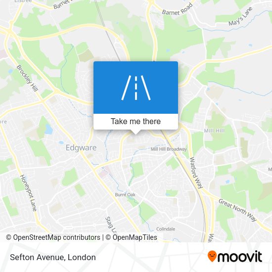 Sefton Avenue map