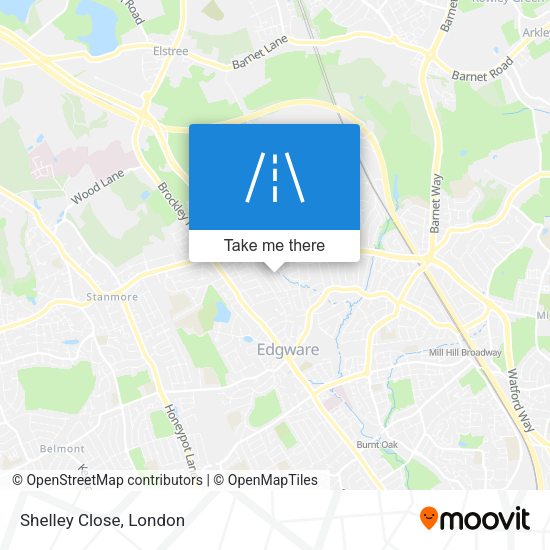 Shelley Close map