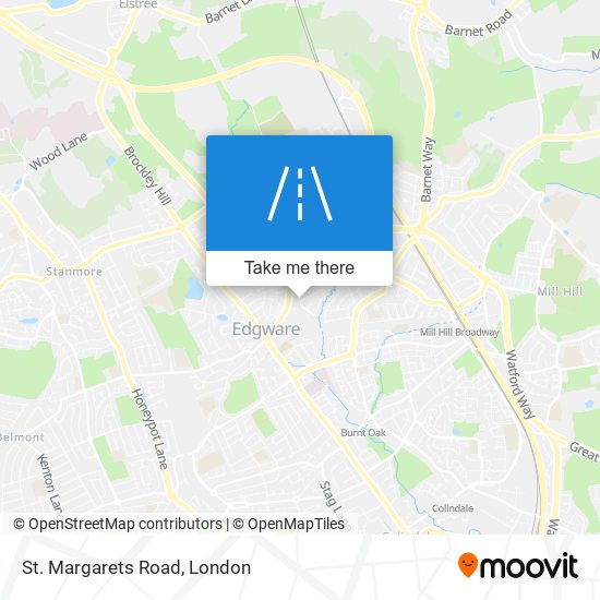 St. Margarets Road map