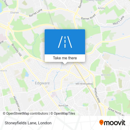 Stoneyfields Lane map