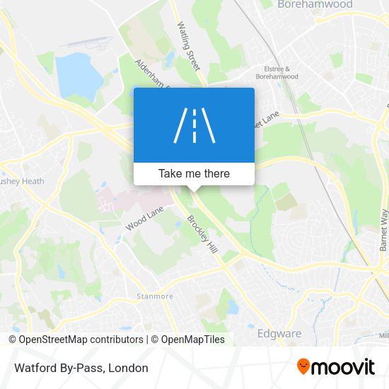 Watford By-Pass map