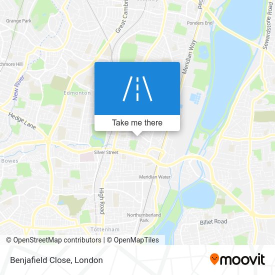 Benjafield Close map