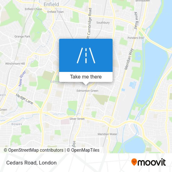 Cedars Road map
