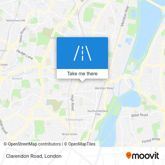 Clarendon Road map