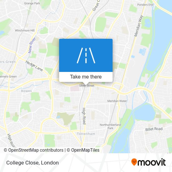 College Close map