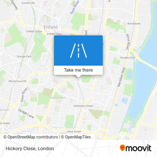 Hickory Close map