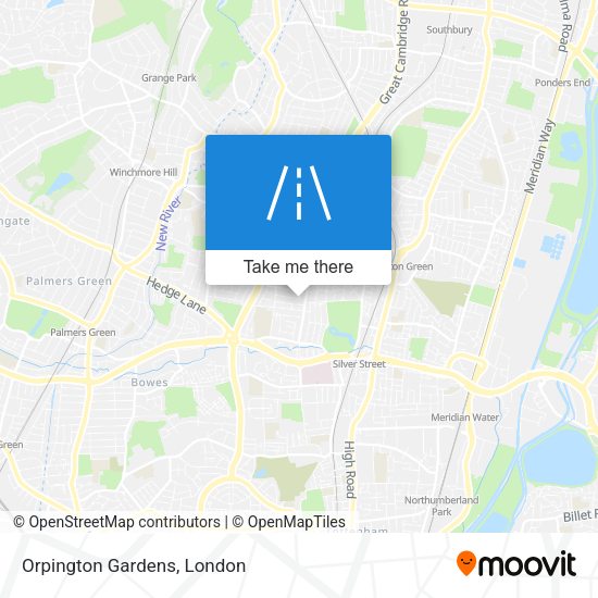 Orpington Gardens map