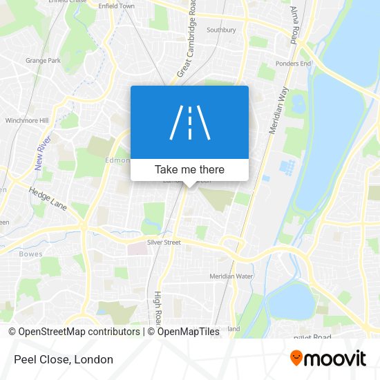 Peel Close map