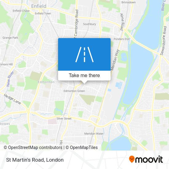 St Martin's Road map