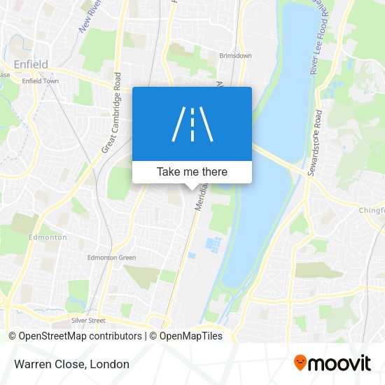 Warren Close map