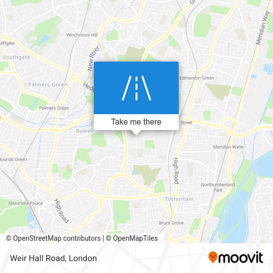 Weir Hall Road map