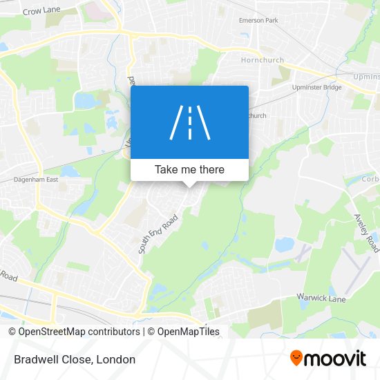 Bradwell Close map