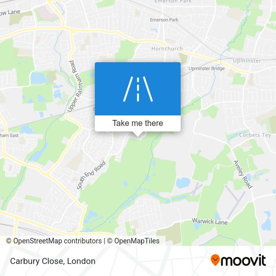 Carbury Close map