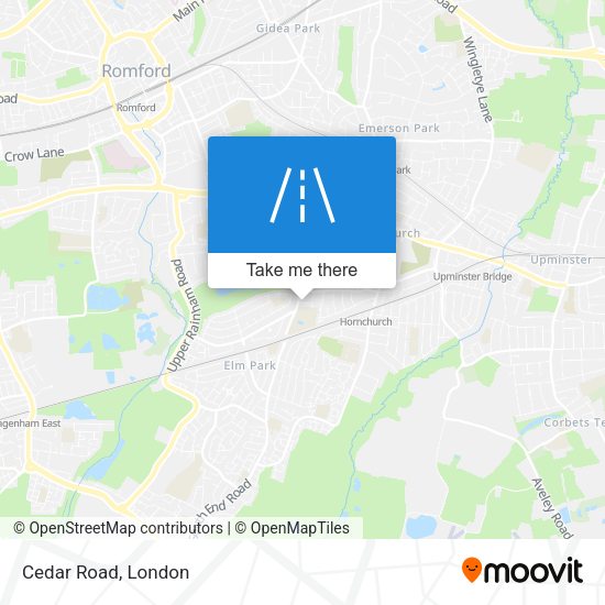 Cedar Road map