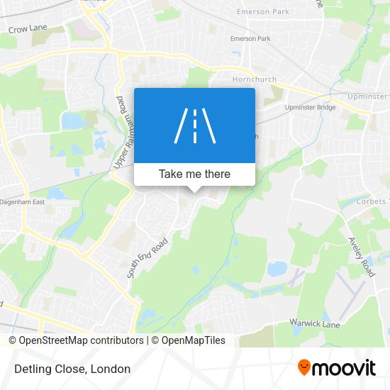 Detling Close map