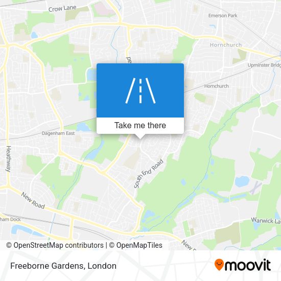 Freeborne Gardens map