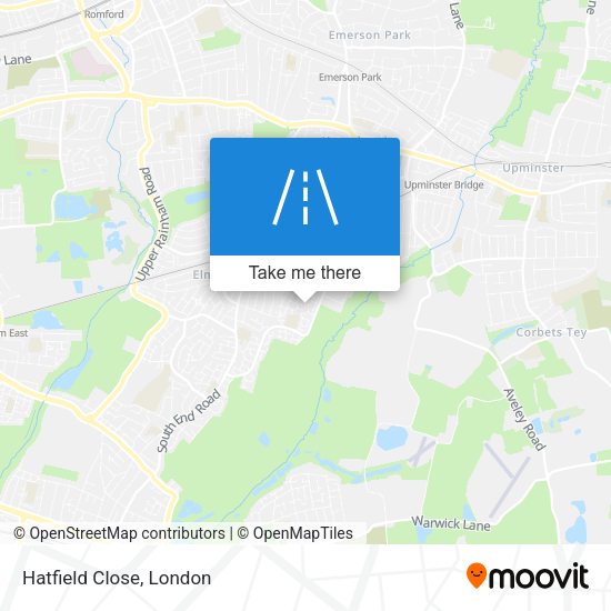 Hatfield Close map