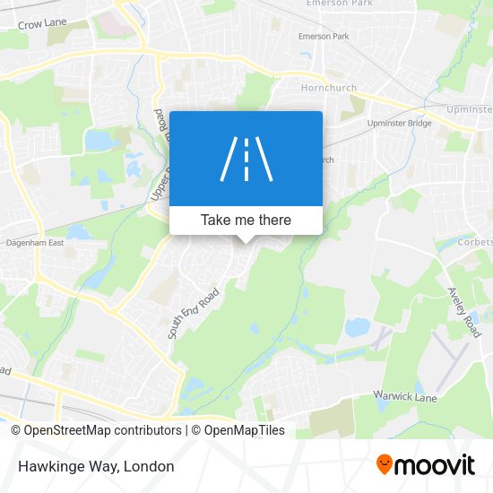 Hawkinge Way map
