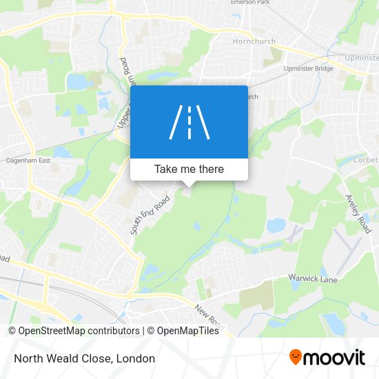 North Weald Close map