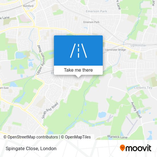 Spingate Close map