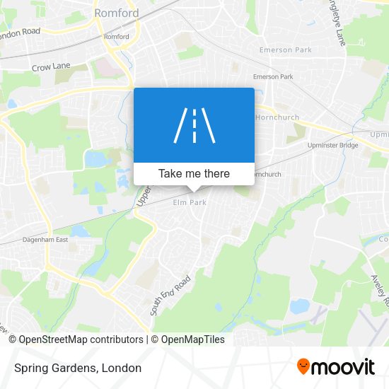 Spring Gardens map