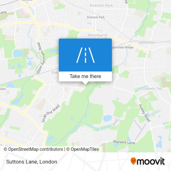 Suttons Lane map