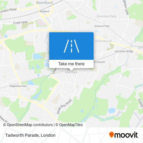 Tadworth Parade map