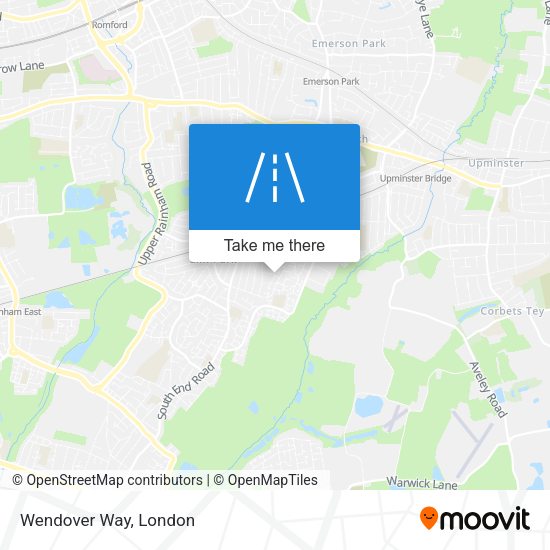 Wendover Way map
