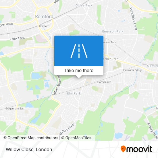 Willow Close map
