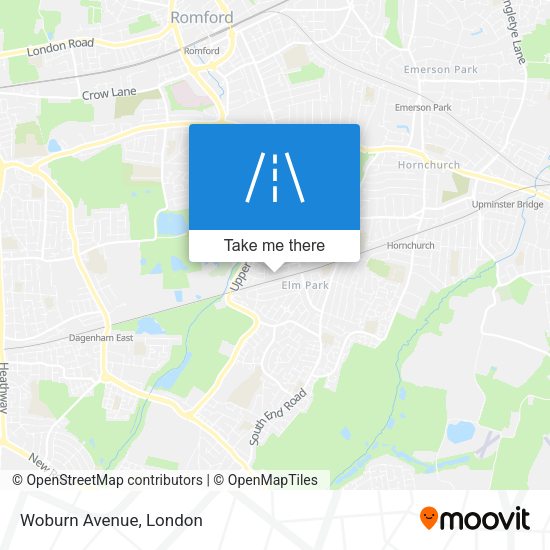 Woburn Avenue map